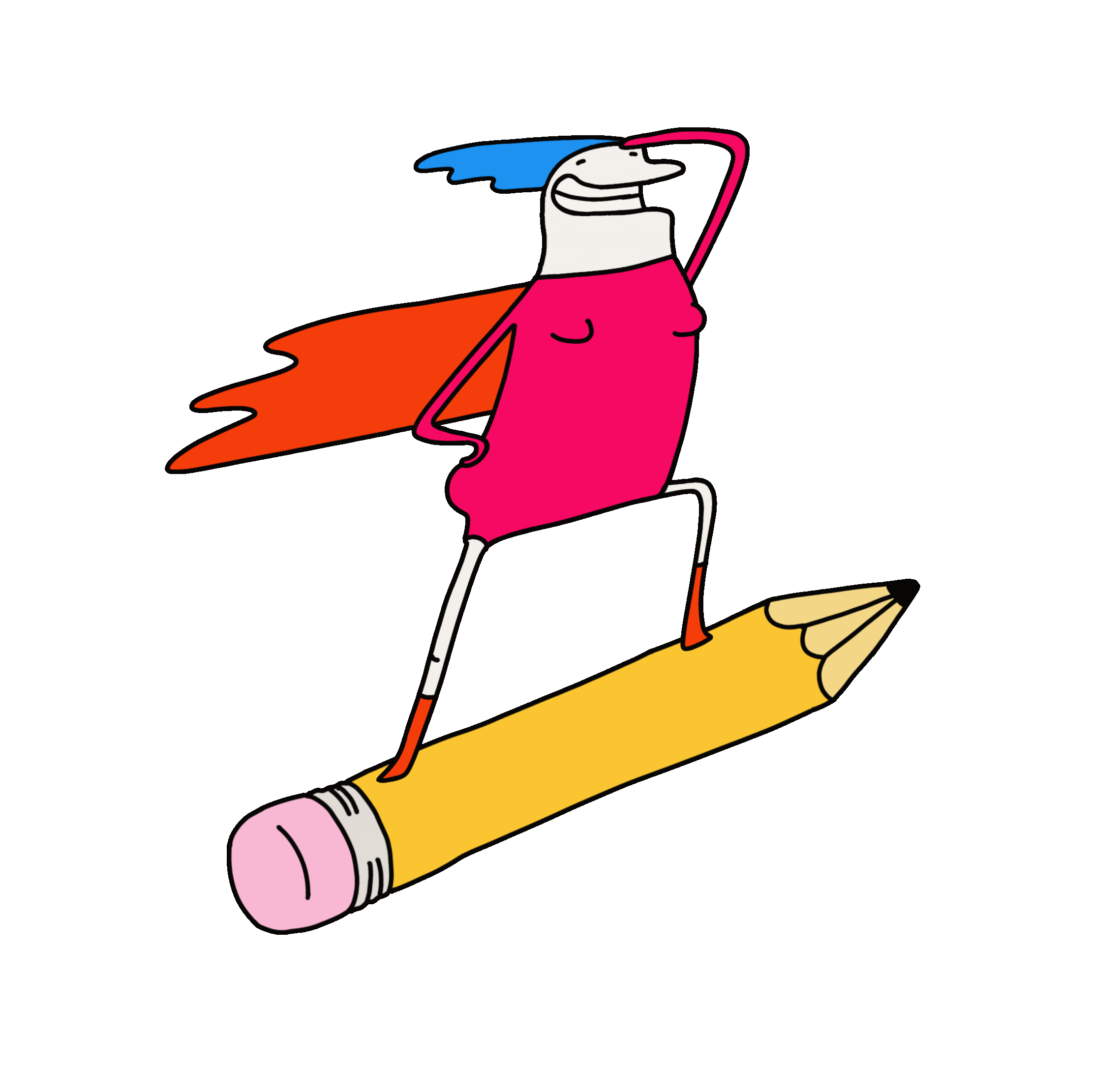 Fugl på blyant, motion graphic